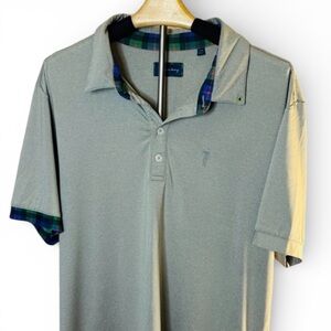 William Murray Golf Polyester & Spandex Men's Gray Polo Shirt L